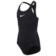 thumbnail image 1 of Nike Girls One Piece Racerback Swimsuit MD (10-12 Big Kids), Black, 1 of 1