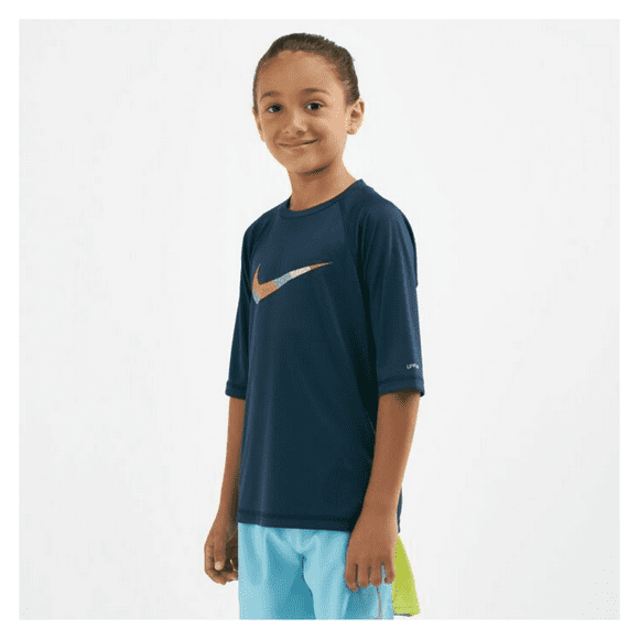 Swim Kids' Mash Up Hydroguard Rash T-Shirt (Younger Kids), Blue, Medium
