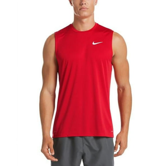 Nike Swim Men's Essential Sleeveless Hydroguard Rash Guard University Red Large / Red