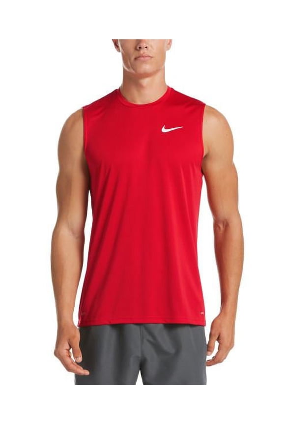 Swim Men's Essential Sleeveless Hydroguard Rash Guard University Red Large / Red