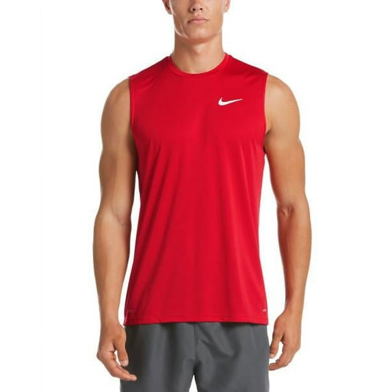 Nike Swim Men's Essential Sleeveless Hydroguard Rash Guard University Red Medium / Red