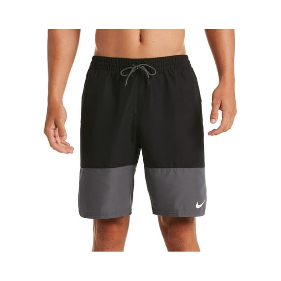 Nike Swim Men's Split Breaker Volley Swim Trunk Black Medium / Black
