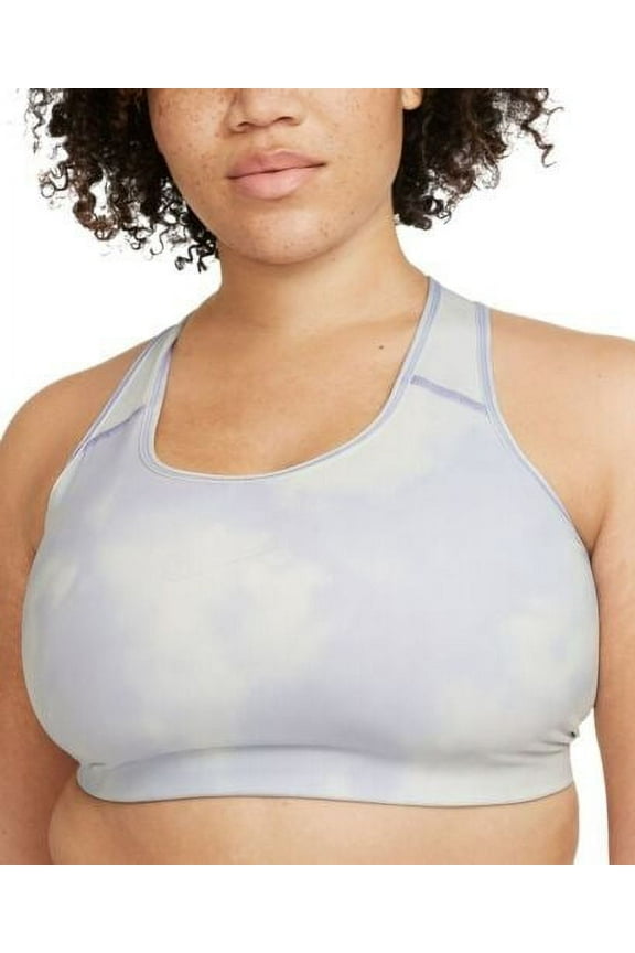 Swoosh DJ2744-569 Women's Purple Racerback Pullover Sports Bra Size 1X R406