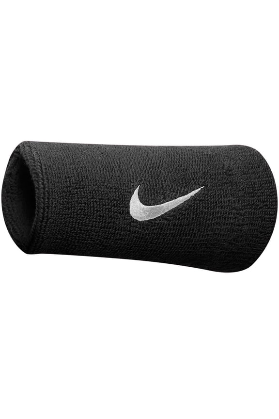 Swoosh Doublewide Wristbands Black