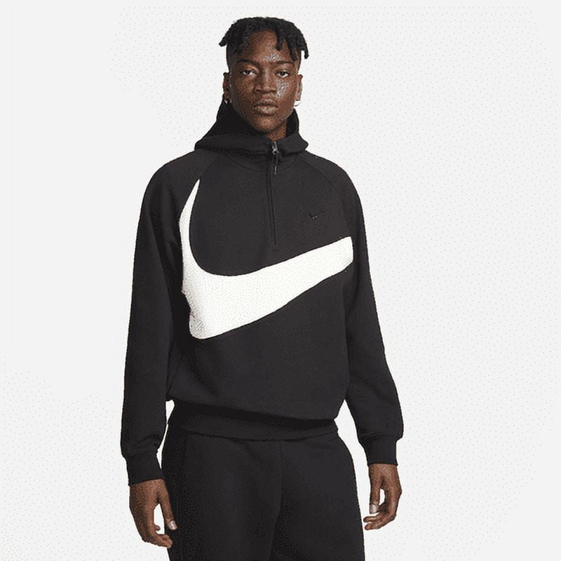 パーカー・フーディ Nike Swoosh Half Zip Fleece Hoodie Coconut Milk Black - Asia Nike Swoosh Men's 1/2-Zip Fleece Hoodie Color: Black/Coconut