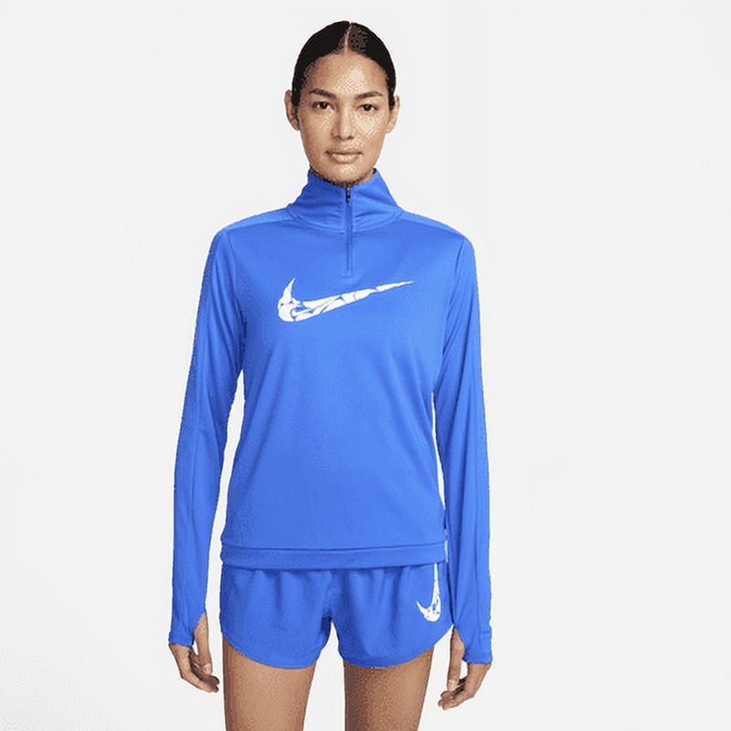 Dri Fit Nike Hyper Royal Hoodie Nike Swoosh Women's Dri-FIT 1/4