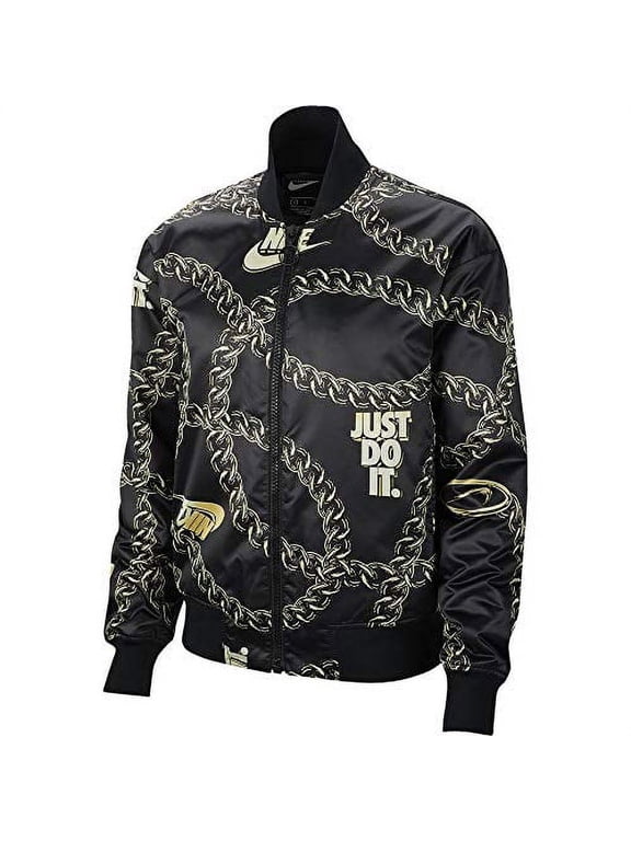Synthetic Fill Glam Dunk Puffer Jacket Womens Windbreakers Size S, Color: Black