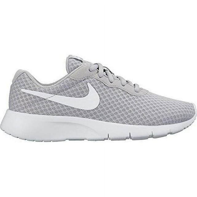 Nike Tanjun Wolf Grey / White - Ankle-High Mesh Running Shoe 7M