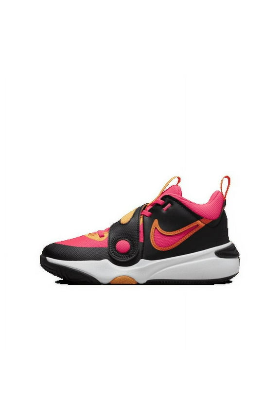 Team Hustle D 11 Big Kids' Basketball Shoes Color: Black/Vivid Orange/White/Hot Punch Size: 5Y