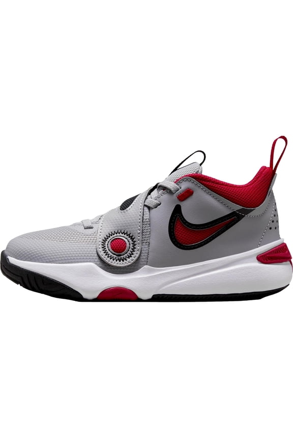 Team Hustle D 11 Cement Grey / Gym Red - Black DV8994-006 Pre-School Size 11