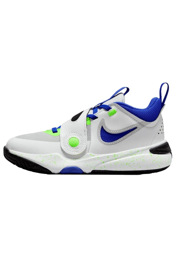 Team Hustle D 11 Summit White / Racer Blue DV8994-101 Pre-School Size 3