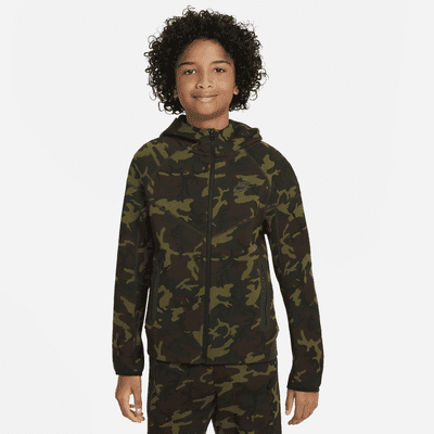 Zip Hoodie Nike Tech Fleece Black Camo Nike Tech Fleece Big Kids