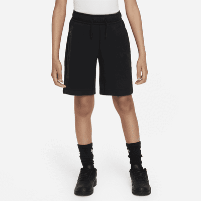 Nike Tech Fleece Big Kids' (Boys') Shorts Color: Black/Black/Black Size: XS