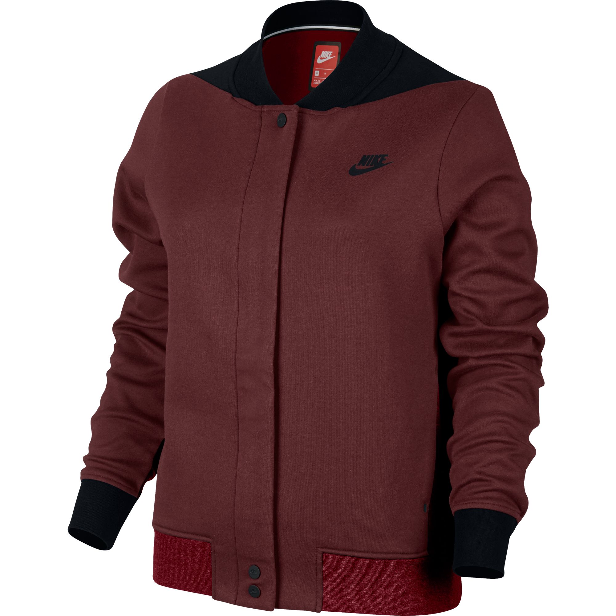 Nike Tech Fleece Destroyer Women's Jacket Burgundy 884427-608 - image 1 of 2