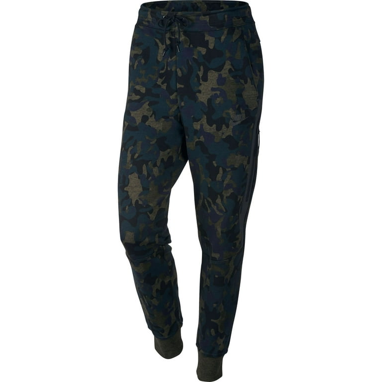 Nike Tech Fleece Printed Women's Pants Cargo Khaki-Heather-Black 695344-325  