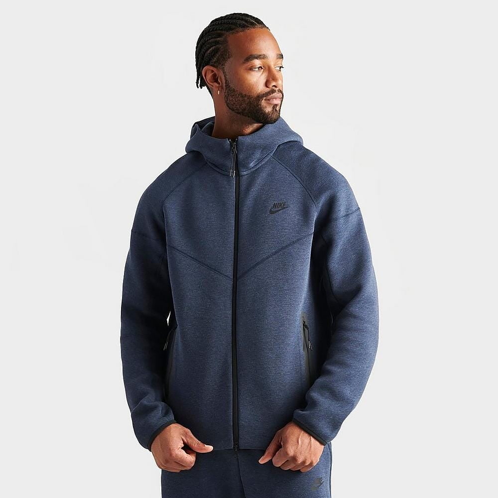 Nike Tech Fleece Windrunner Full-Zip Hoodie Obsidian Heather/Black ...