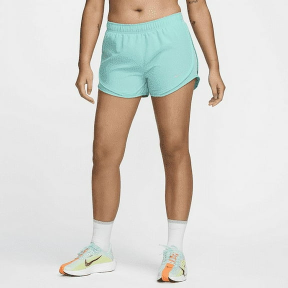 Nike Tempo Women's Brief-Lined Running Shorts Color: Green Frost/Green Frost/Wolf Grey Size: M (8–10)
