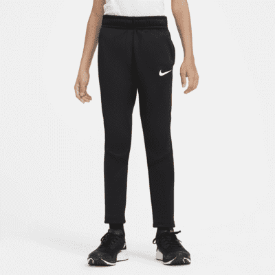 Nike Therma Big Kids' (Boys') Training Pants Color: Black/White Size: L