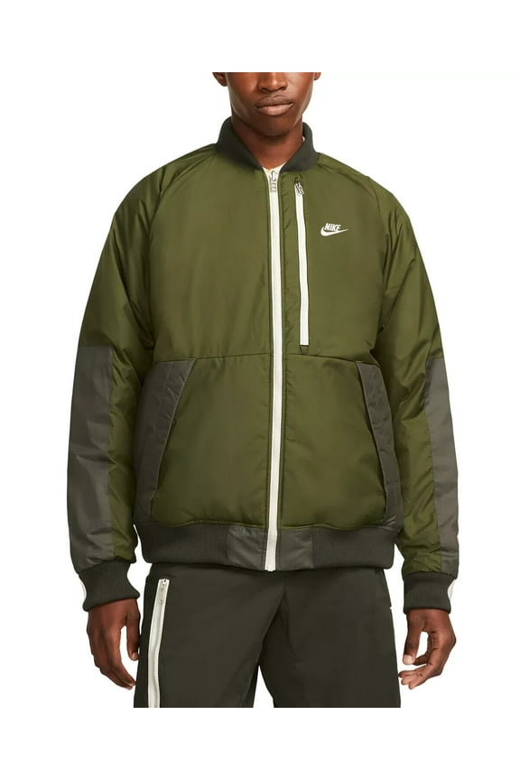 Therma-FIT Legacy Reversible Water Repellent Bomber Jacket in Rough Green-L