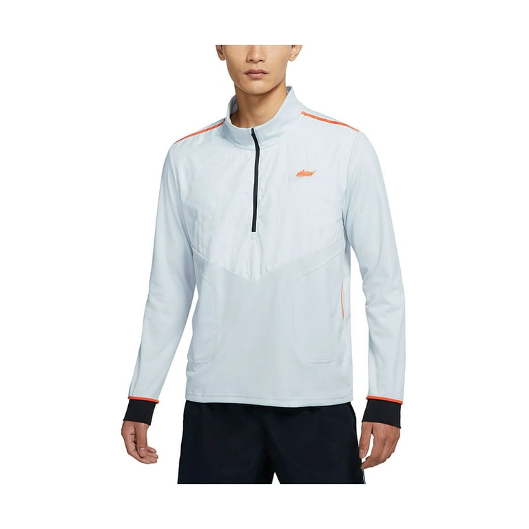 Nike Therma FIT Wild Run Element Half Zip Pullover Mens Active Tracksuits Size M Color Grey Fog Photon Dust Black
