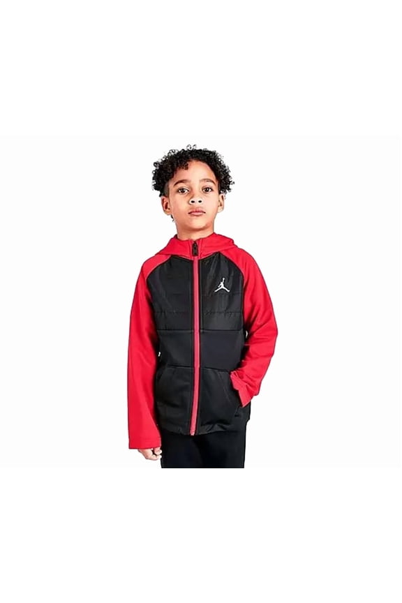 Therma Fz Jacket Boys Jackets Size 6, Color: Black/University Red