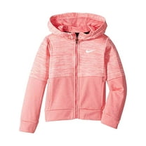 Nike Therma Girls Coral Pink Zip Front Hoodie Sweatshirt Jacket Dri-fit S (5)