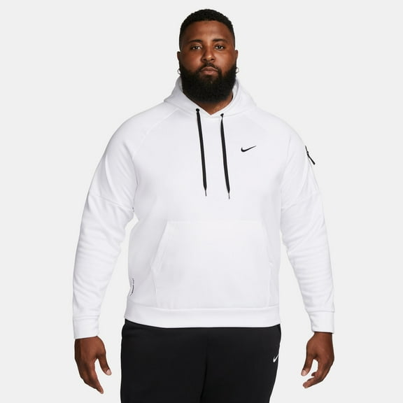 Nike Therma Men's Therma-FIT Hooded Fitness Pullover Color: White/White/Black Size: 3XL