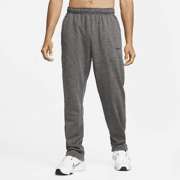Nike Therma Men s Therma FIT Open Hem Fitness Pants Color Charcoal Heather Dark Smoke Grey Black Size L Walmart