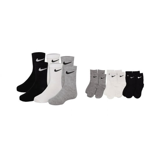 Nike Toddler  6-Pack Crew Socks - Multi, Shoe Size  7C-10C-/Sock Size 4-5