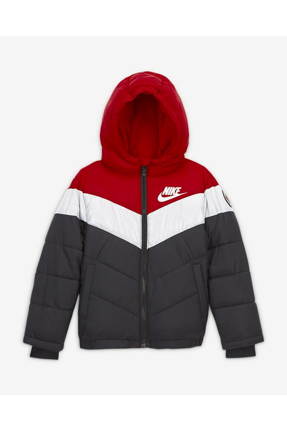 Toddler Boys Color-block Puffer Jacket,University Red,2T