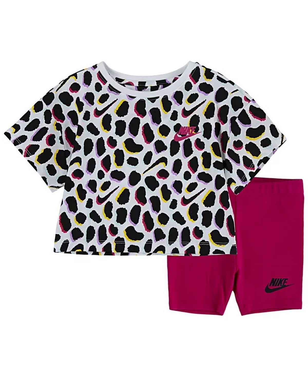 Nike Apparel Nike Leopard Bike Shorts Nike Toddler Girls Boxy T