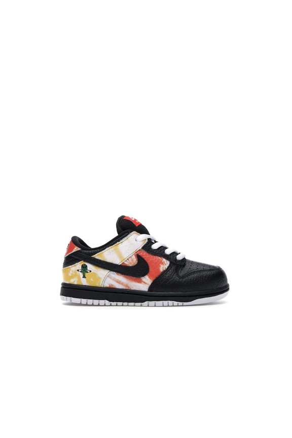 Toddler's SB Dunk Low Raygun Tie-Dye Black Skateboarding Shoes, from StockX