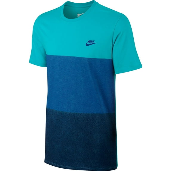 Nike Tonal Colorblock Men's T-Shirt Athletic Light Blue/Royal 779818-418