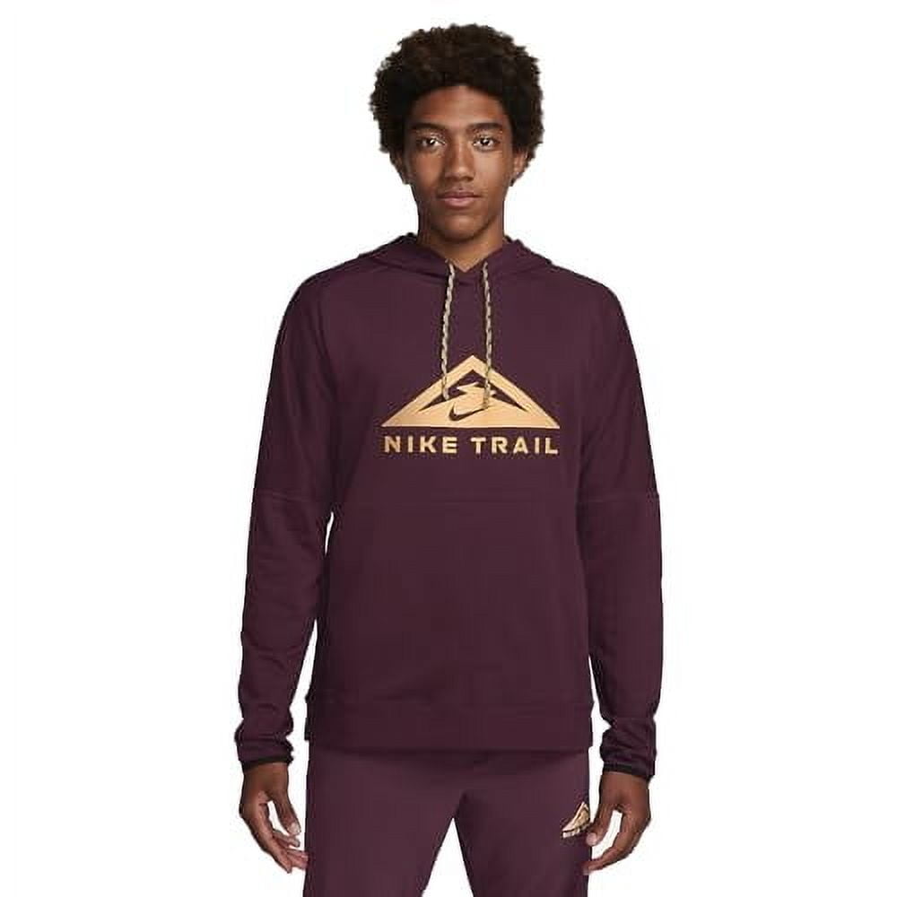 Nike Trail Magic Hour Men s Dri FIT Running Hoodie US Alpha Medium Regular Regular Night Maroon Black Melon Tint Walmart