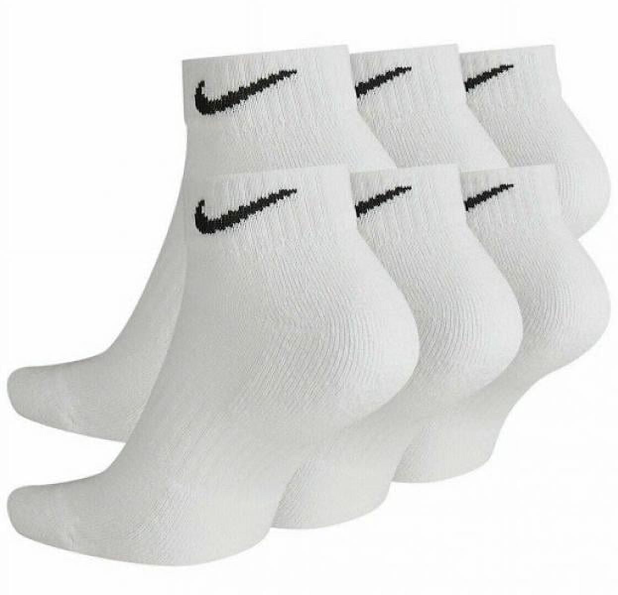 Nike UNISEX Everyday Cushioned Training Ankle Socks (6 Pairs) White Sz S (3Y-5Y Kid's / 4-6 Wmn's)