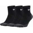 thumbnail image 1 of Nike Unisex 3PK Dri-Fit Cushion Quarter High Socks Medium SX5549-010, 1 of 4