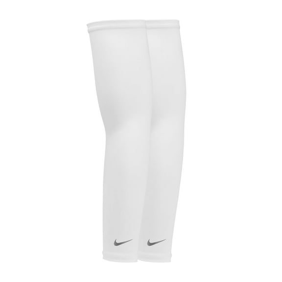 Nike Unisex Adult Dri-FIT UV Protection Running Arm Sleeves (XL) (White)
