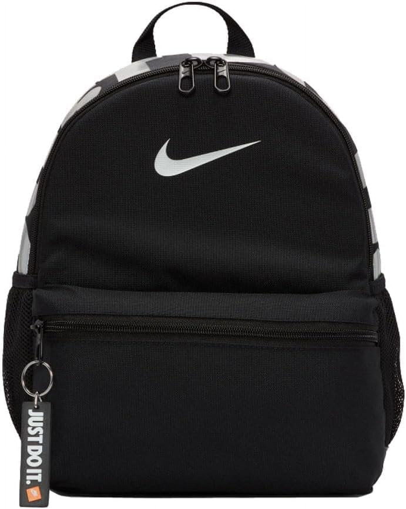 Unisex Backpack Brasilia Mini Polyester, Black & Metallic Silver