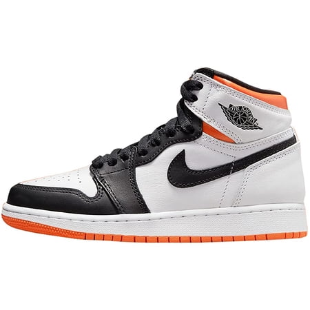 Nike Unisex Basketball Shoes 5 Big Kid White/Electro Orange/Black