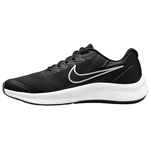 Nike Unisex-Child Star Runner 3 (GS) Sneaker (Black/White, Numeric_7)