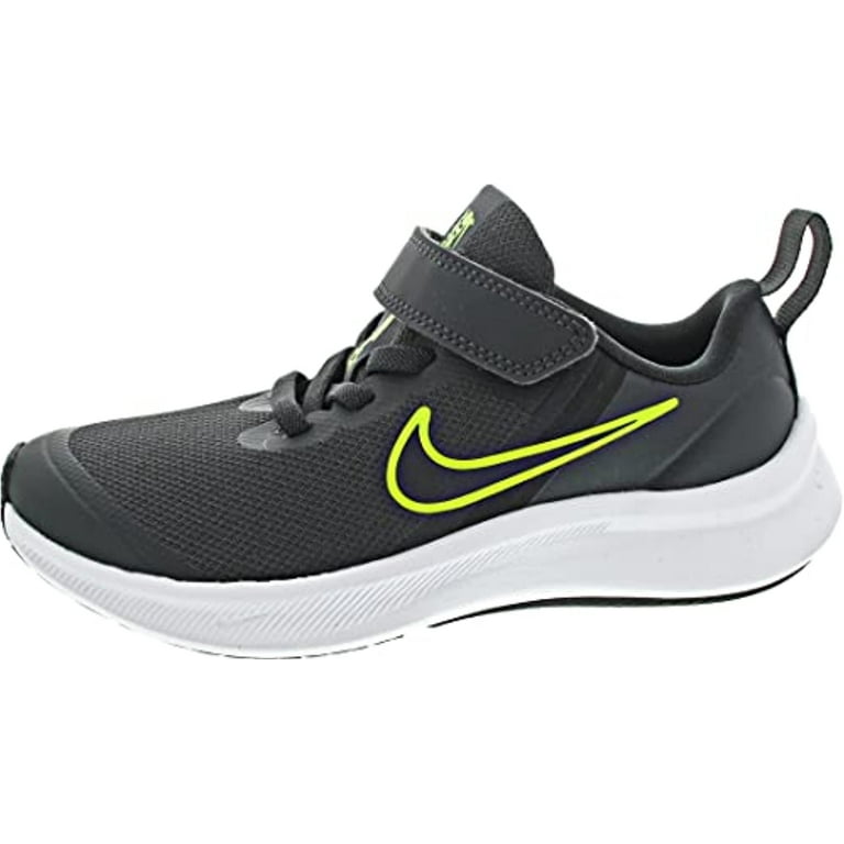 Nike Unisex Child Star Runner 3 Pre School Running Shoe DK Smoke Grey Black Green Numeric 1 Point 5