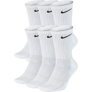 Nike Unisex Everyday Sweat-Wicking Athletic Socks, White (6 Pack)