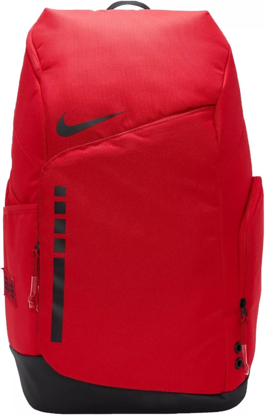 Nike Unisex Polyester Hoops Elite Backpack, Royal Red and Black