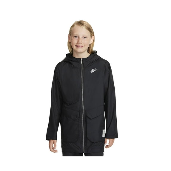 Nike Utility Pack Jacket Boys Active Hoodies Size L, Color: Black/Black
