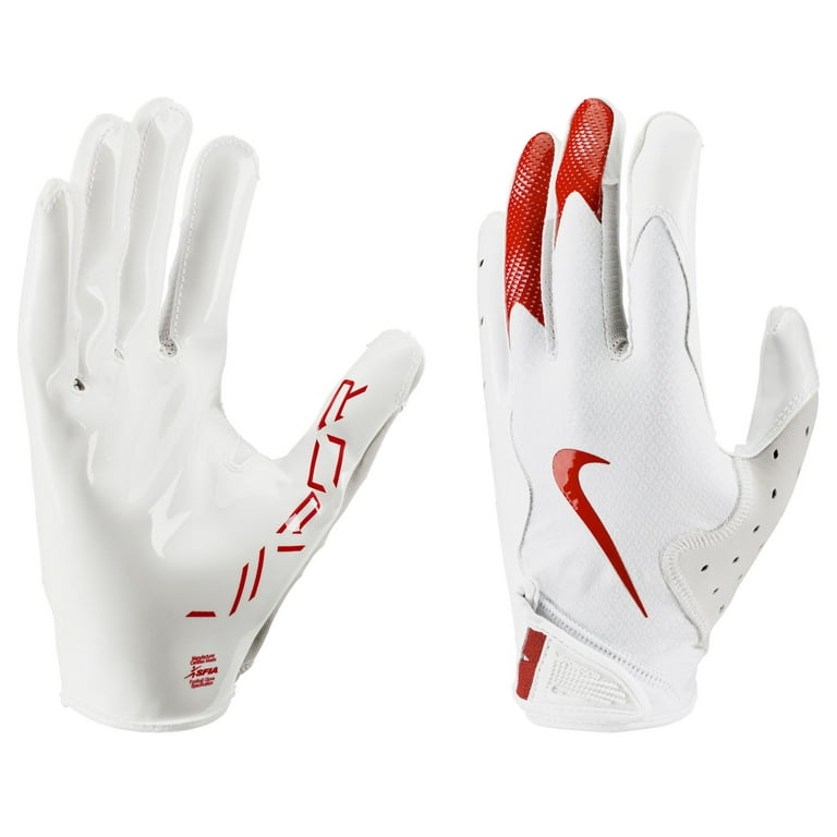 Nike Vapor Jet 8.0 Adult Football Gloves White White Red X