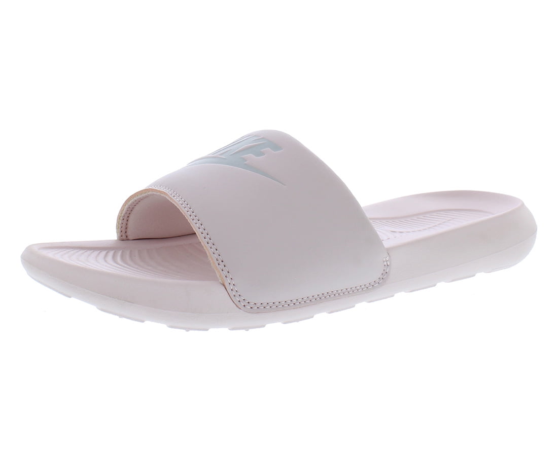 Nike Victori One Slide Womens Shoes Size 7, Color: Barely Rose/Metallic Silver