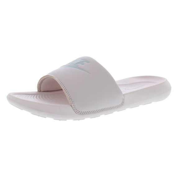 Nike Victori One Slide Womens Shoes Size 7, Color: Barely Rose/Metallic Silver
