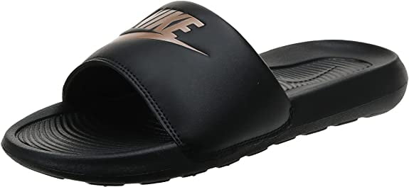 Women's Nike Victori One Slide Black/Metallic/Bromze (CN9677 001) - 9