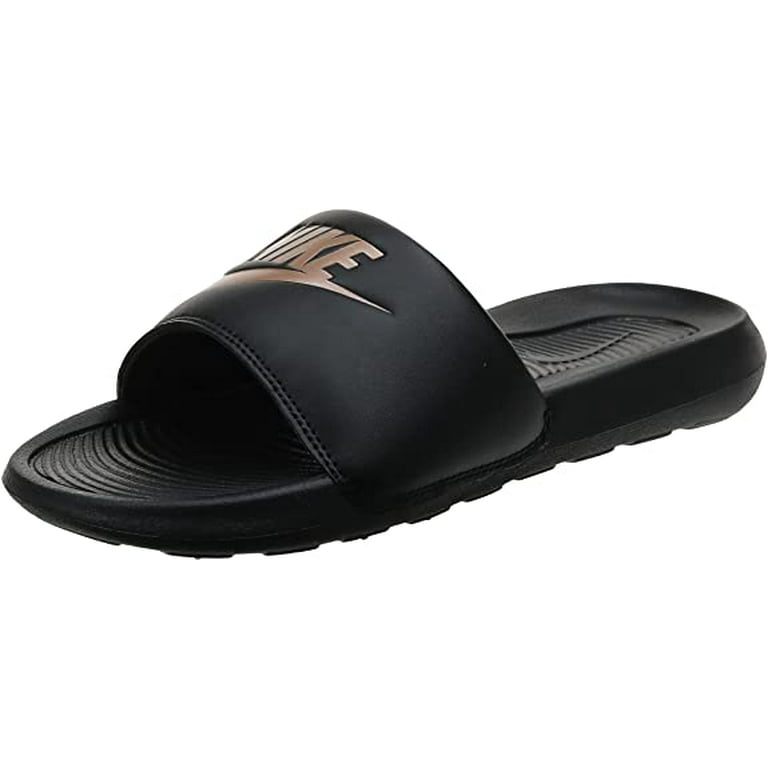 Nike Victori One Women s Slide Sandals Black Metallic Red Size 6 Walmart