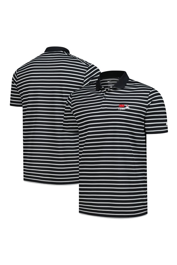Men's-Nike Black 3M Open Victory Stripe Performance Polo